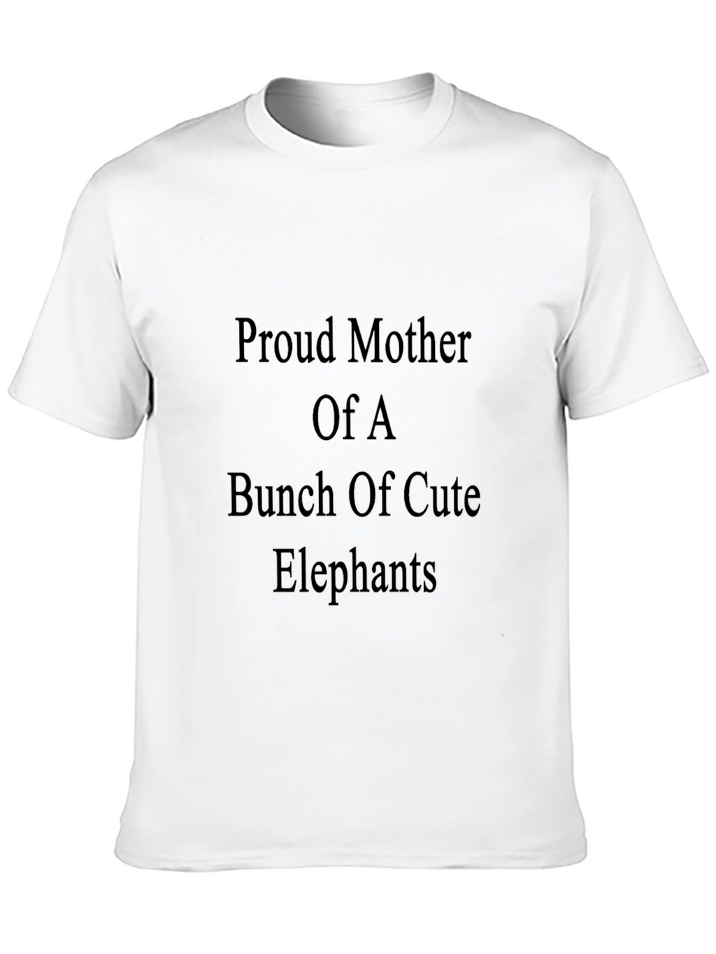 Proud Mother of Cute Elephants Black T-Shirt