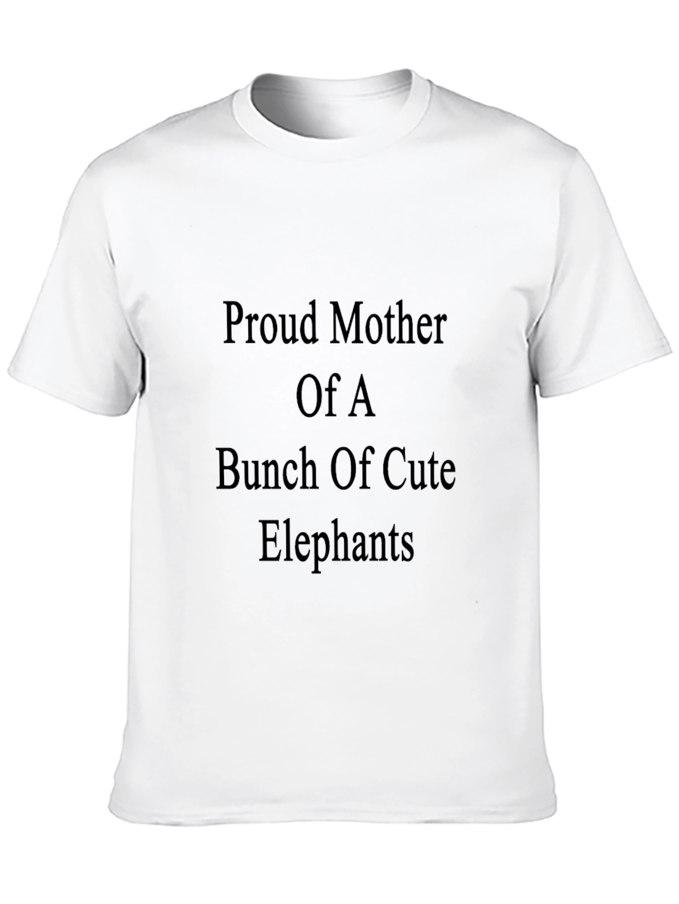 Proud Mother of Cute Elephants Black T-Shirt
