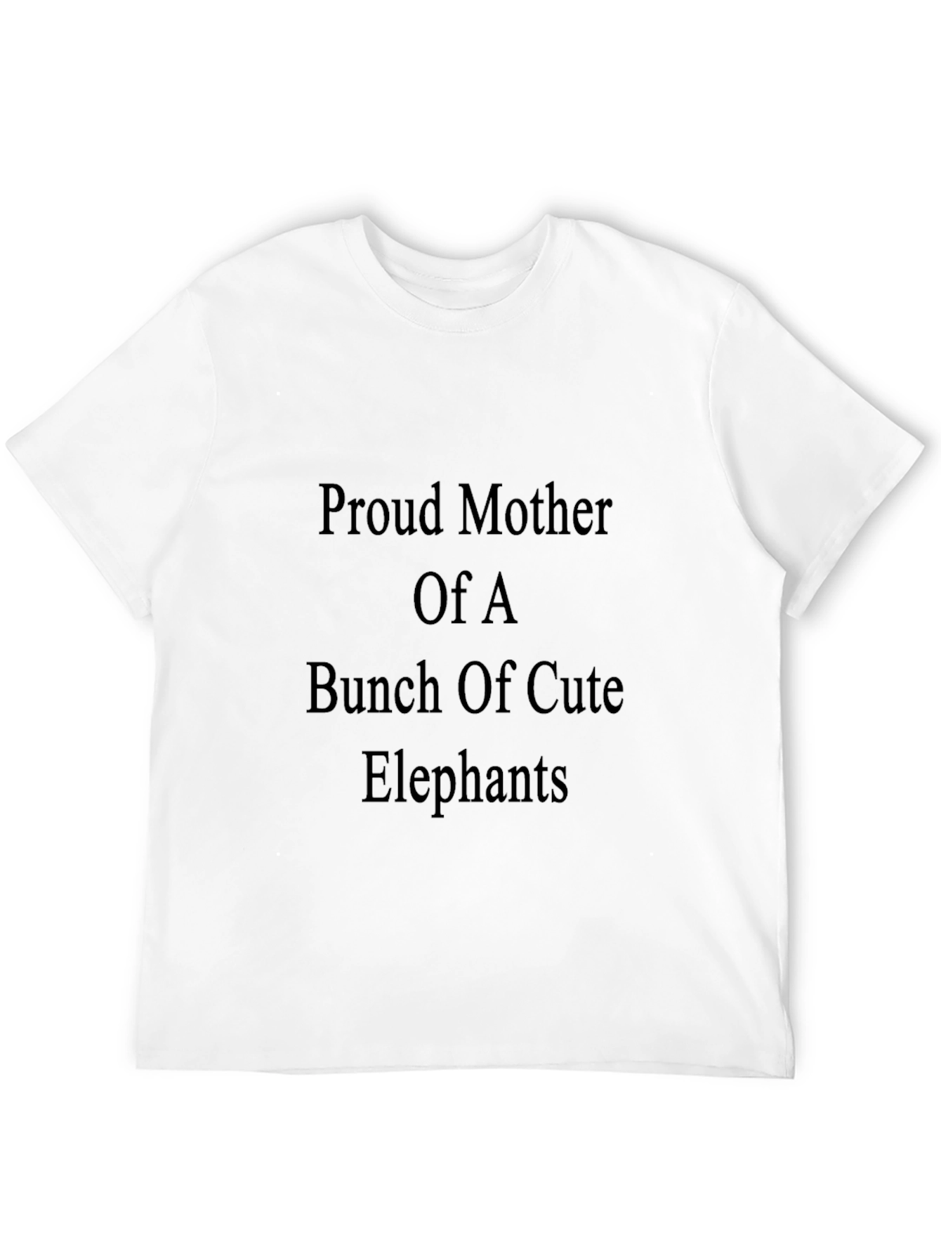 Proud Mother of Cute Elephants Black T-Shirt