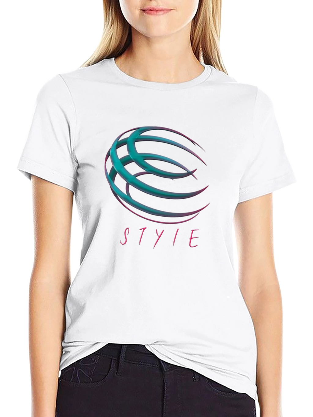 Stylish Abstract Graphic Black T-Shirt