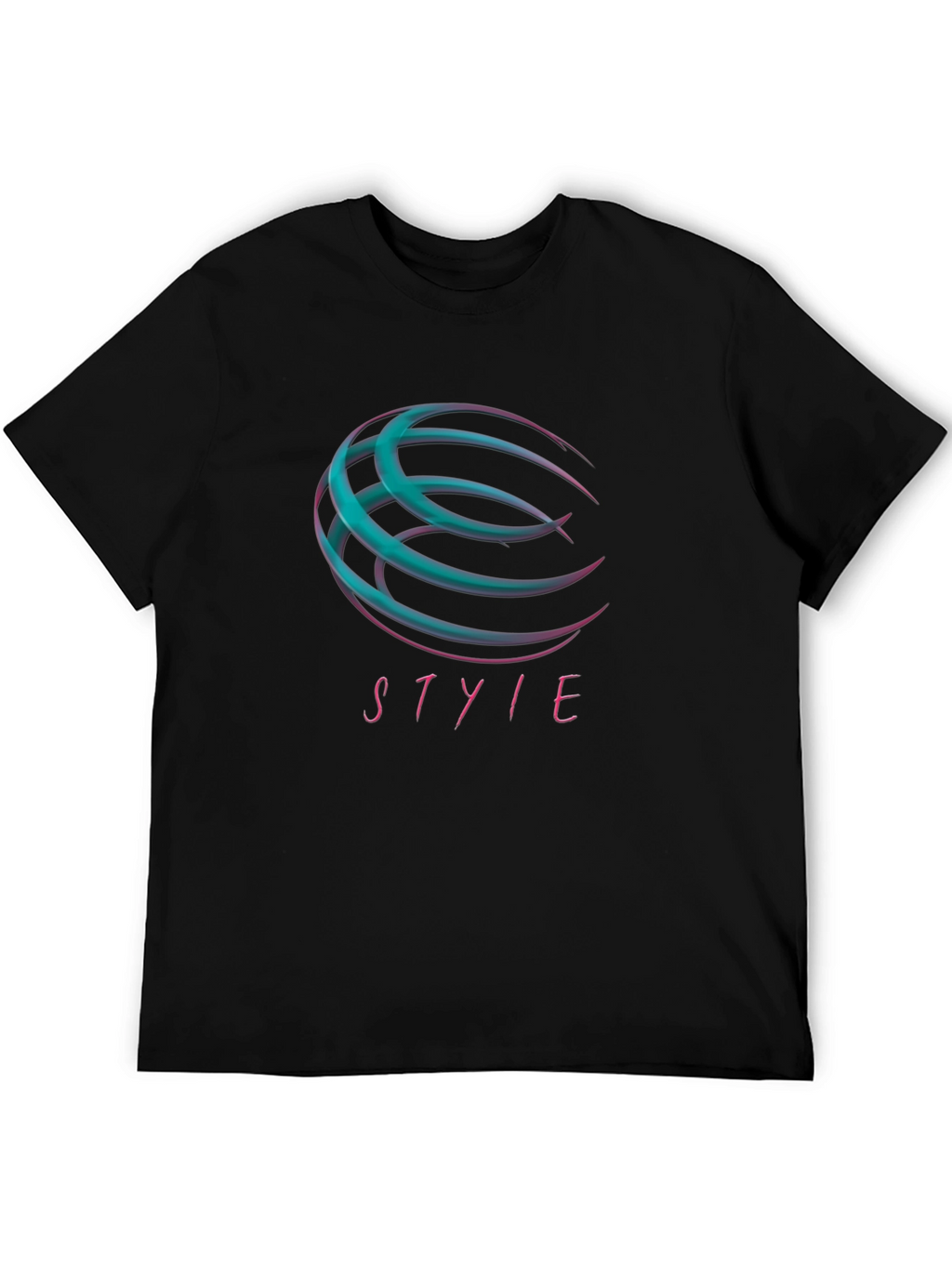 Stylish Abstract Graphic Black T-Shirt
