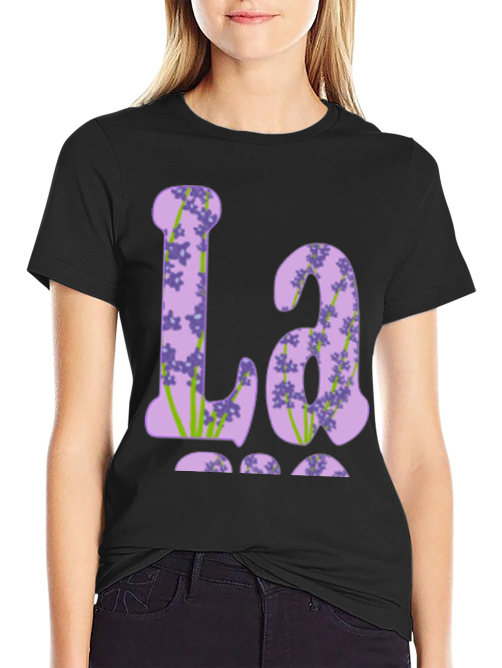 Floral Initial T-Shirt - La
