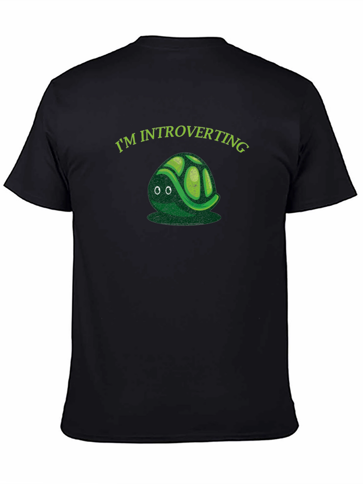 Introverting Turtle Graphic Tee - Black