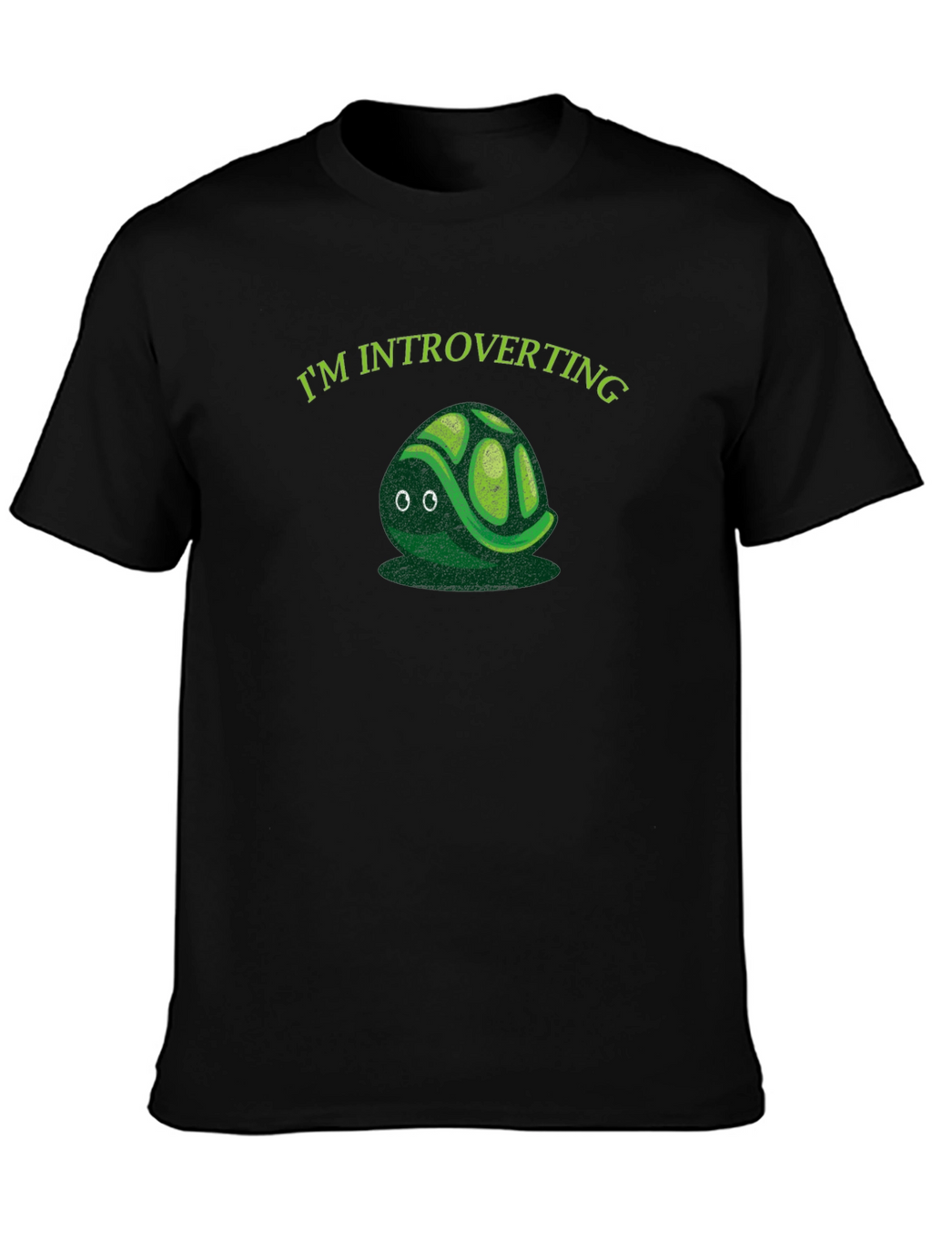 Introverting Turtle Graphic Tee - Black