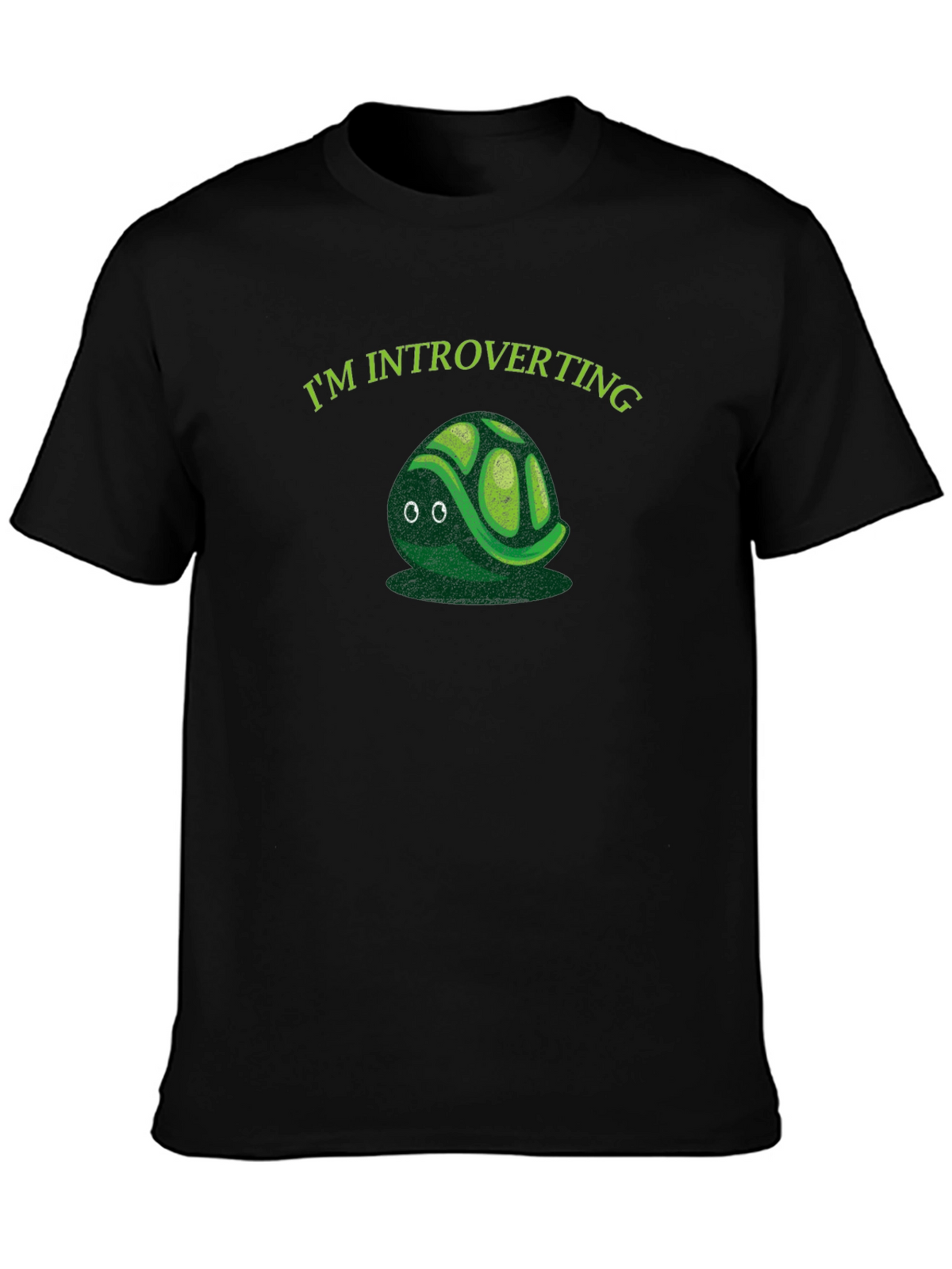 Introverting Turtle Graphic Tee - Black