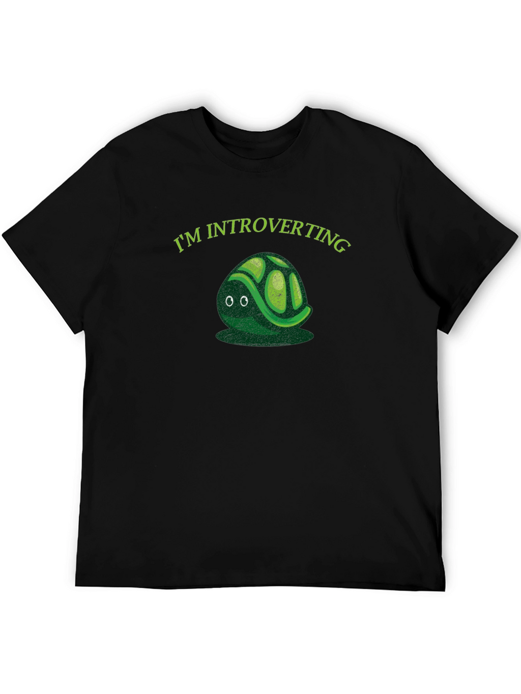 Introverting Turtle Graphic Tee - Black