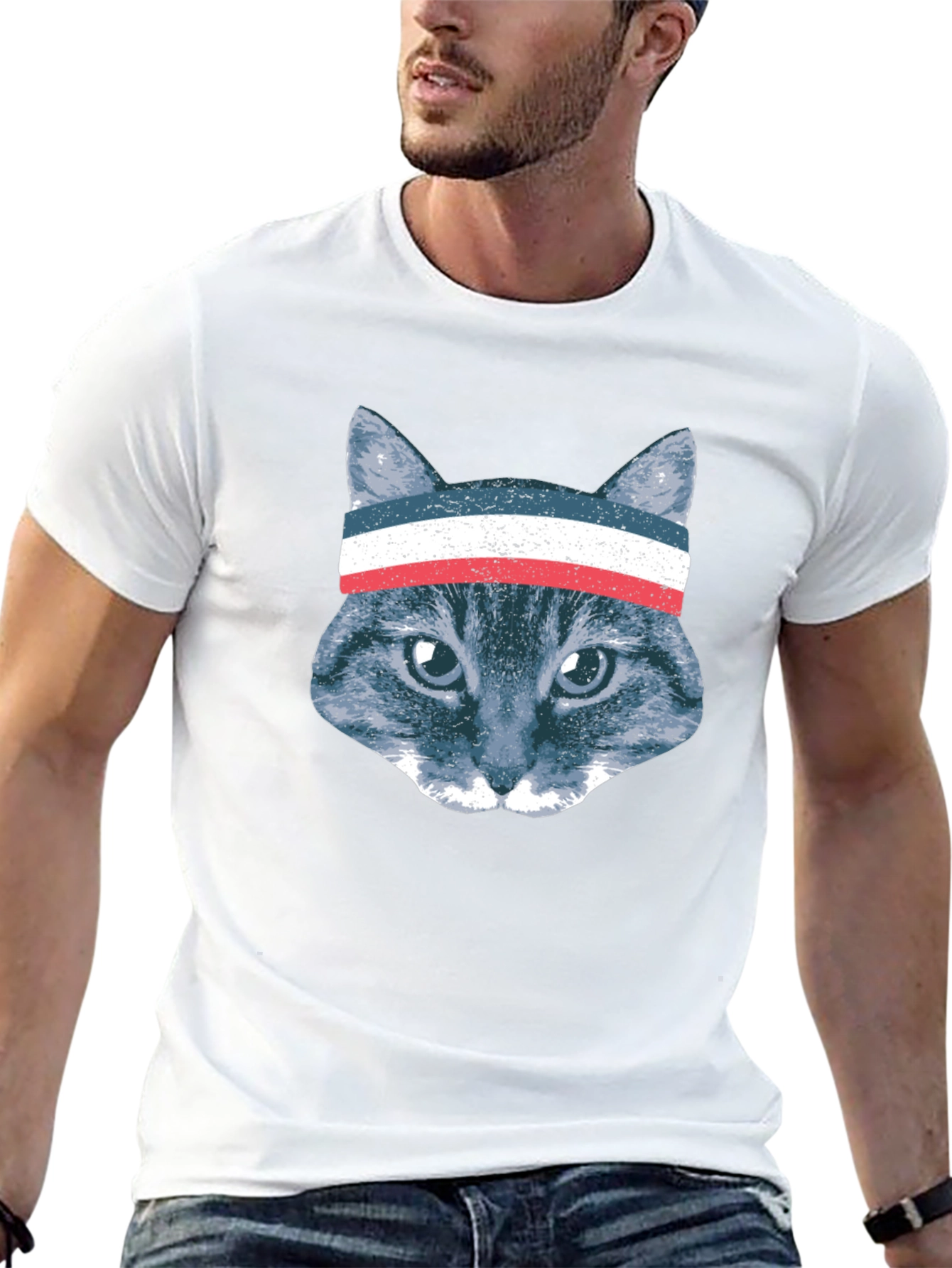 Patriotic Cat Headband T-Shirt