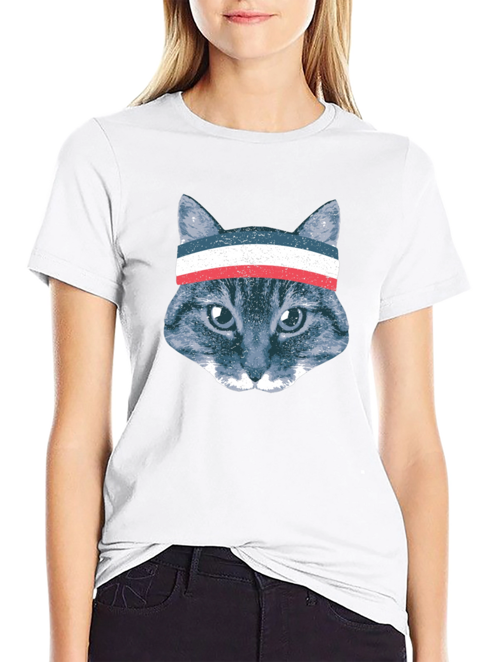 Patriotic Cat Headband T-Shirt
