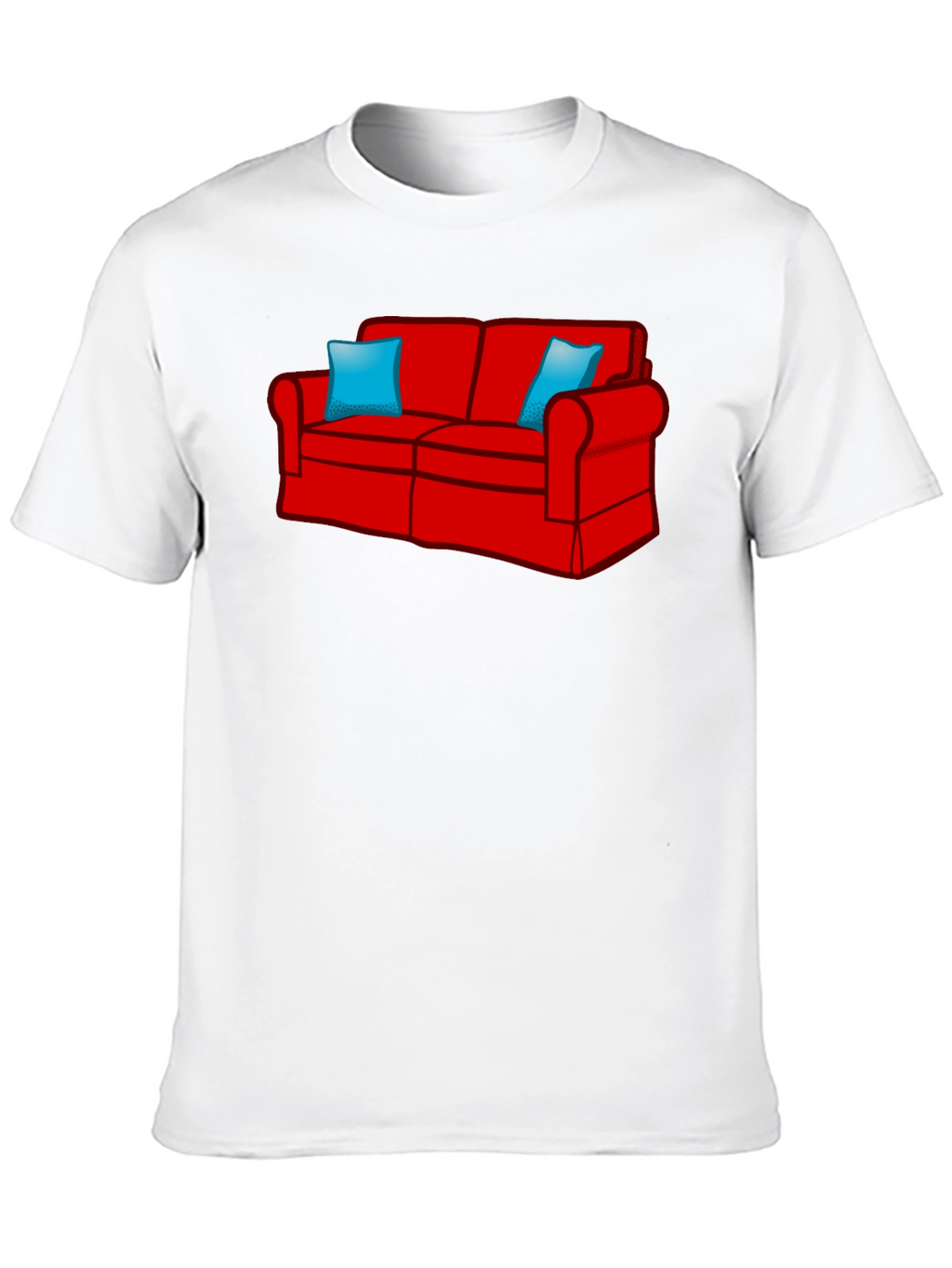 Novelty Couch Graphic Tee - Comfy Style
