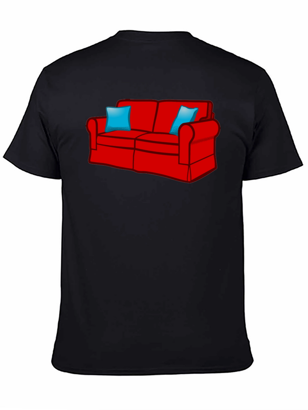Novelty Couch Graphic Tee - Comfy Style