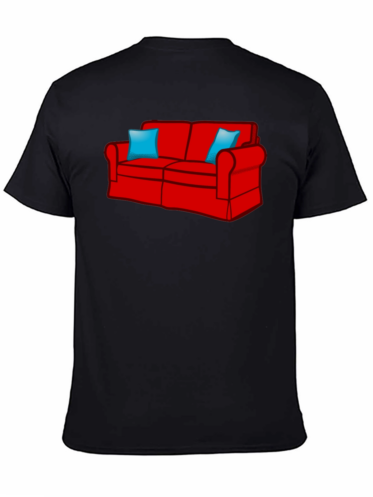 Novelty Couch Graphic Tee - Comfy Style