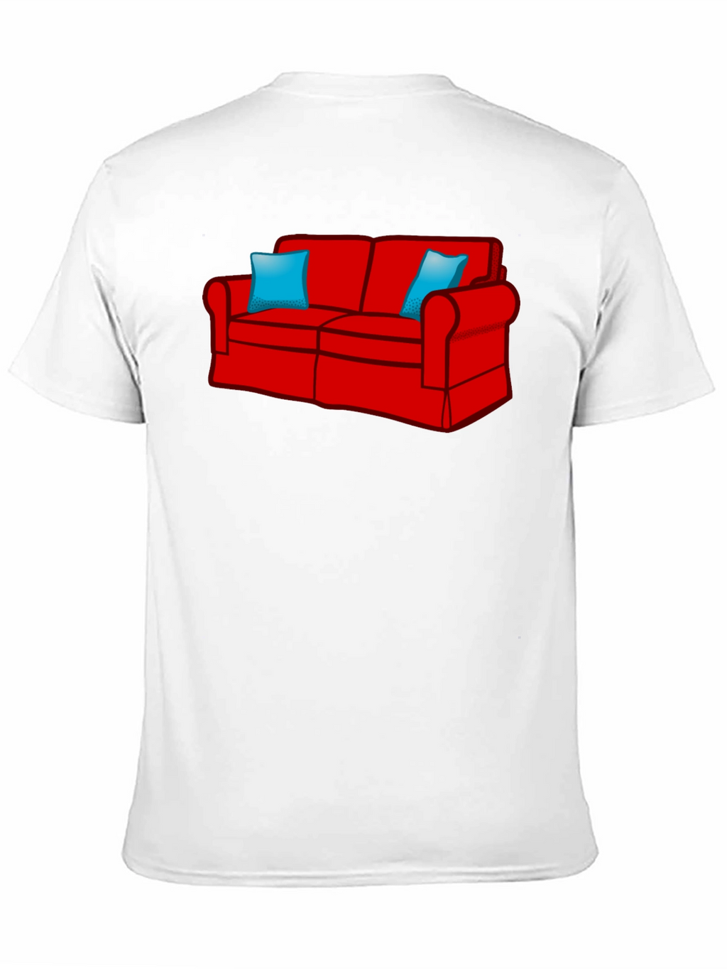 Novelty Couch Graphic Tee - Comfy Style