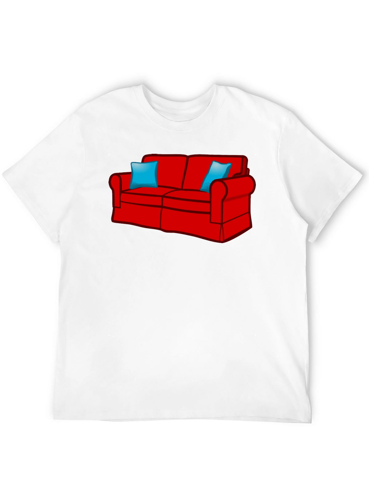 Novelty Couch Graphic Tee - Comfy Style