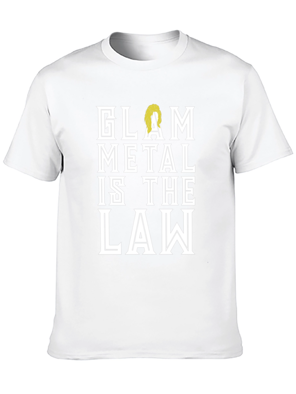 Glam Metal is the Law Black Graphic Tee Shirt