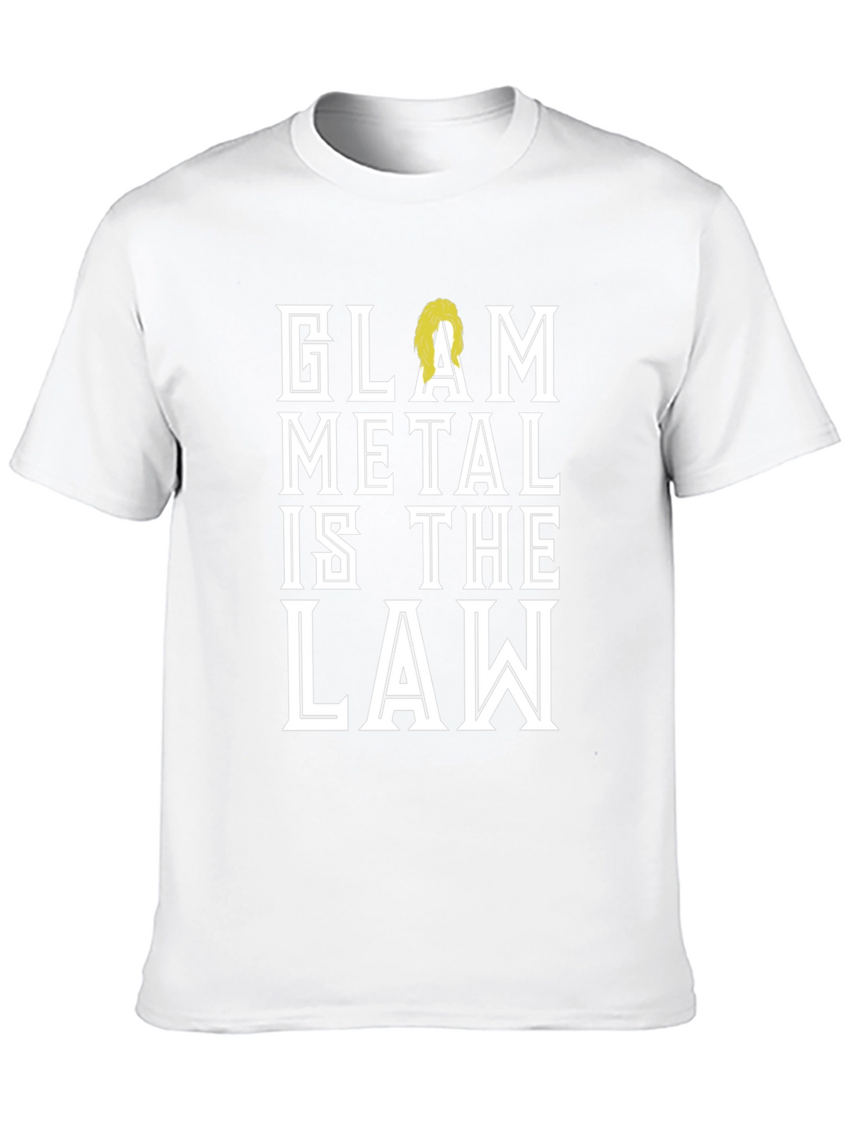 Glam Metal is the Law Black Graphic Tee Shirt