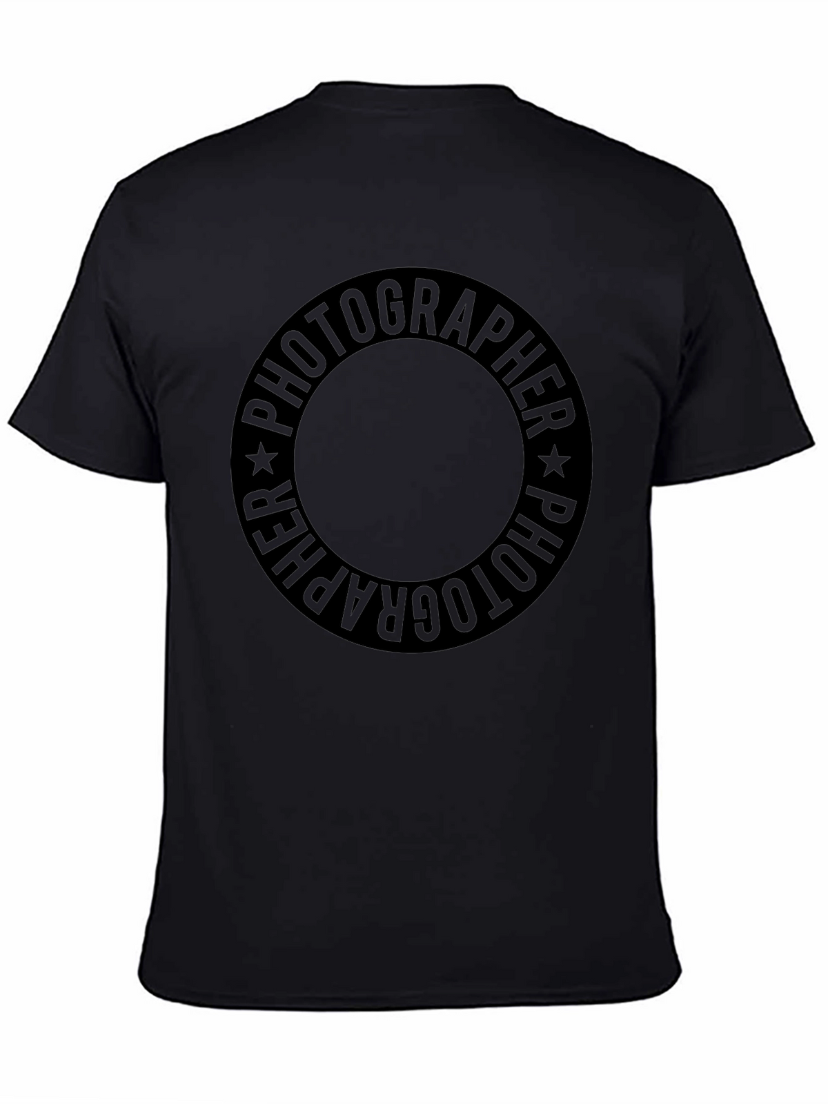 Photographer Circle Graphic Black T-Shirt