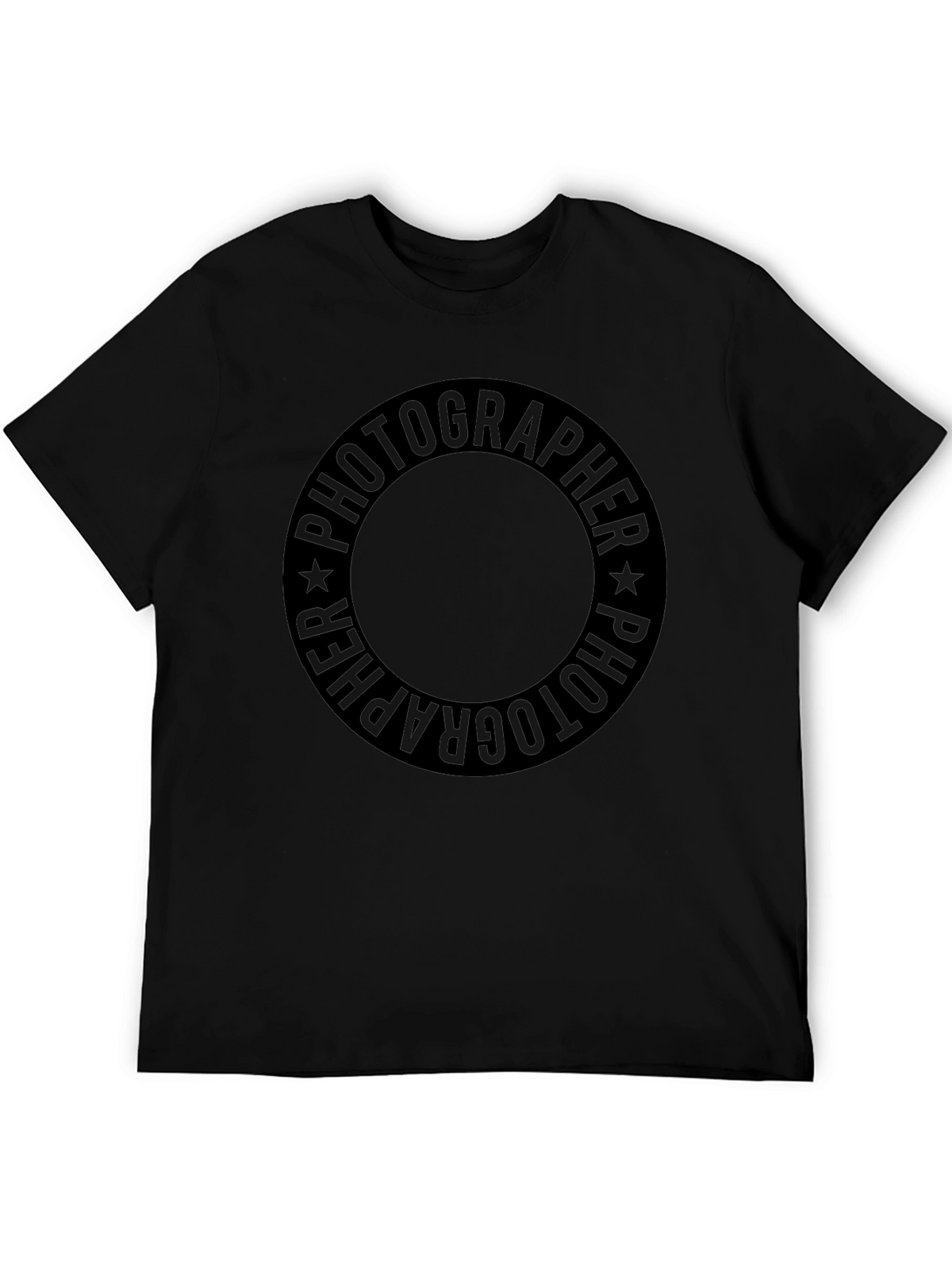 Photographer Circle Graphic Black T-Shirt