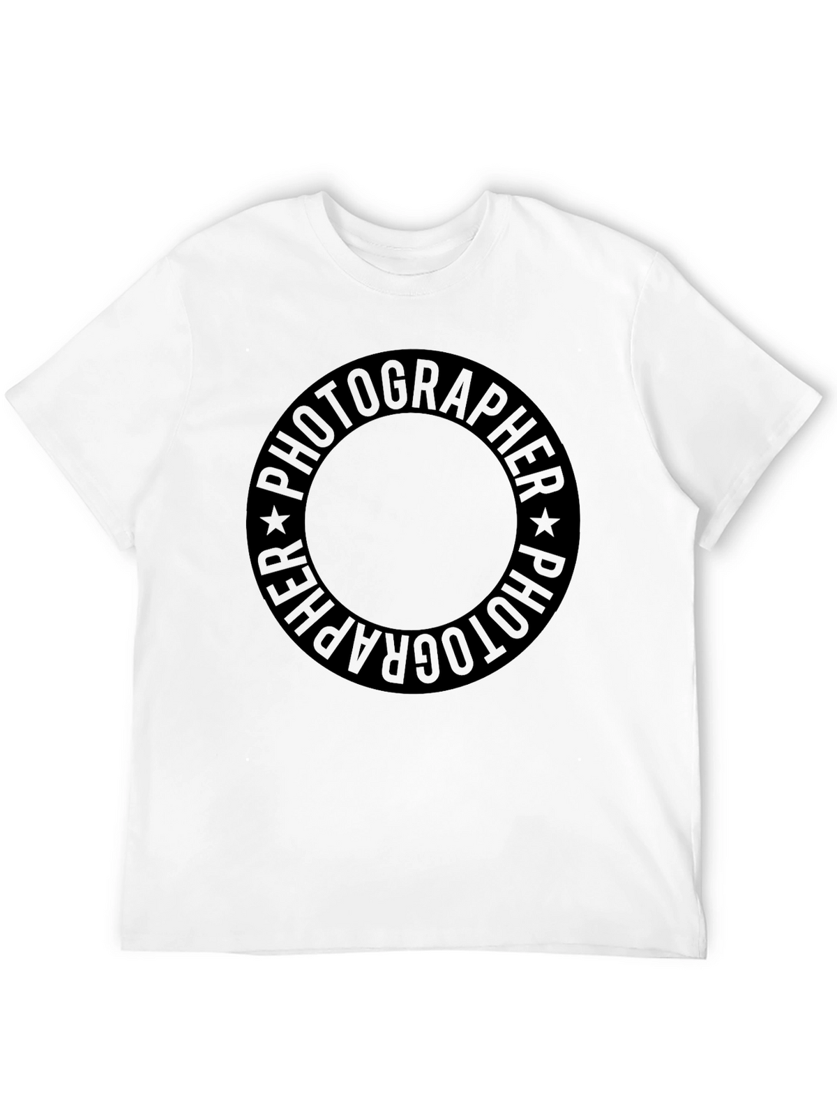 Photographer Circle Graphic Black T-Shirt