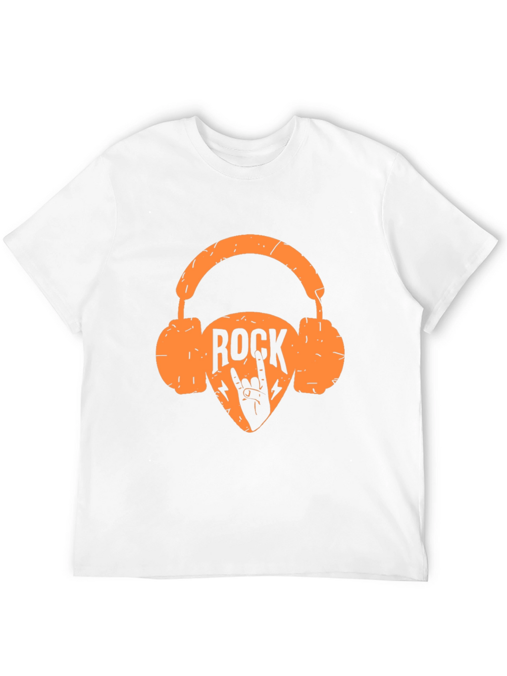 Rock Music Headphones Graphic Tee - Black T-Shirt