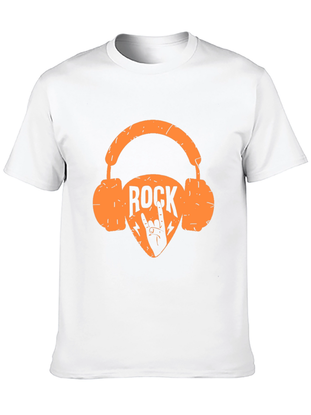 Rock Music Headphones Graphic Tee - Black T-Shirt