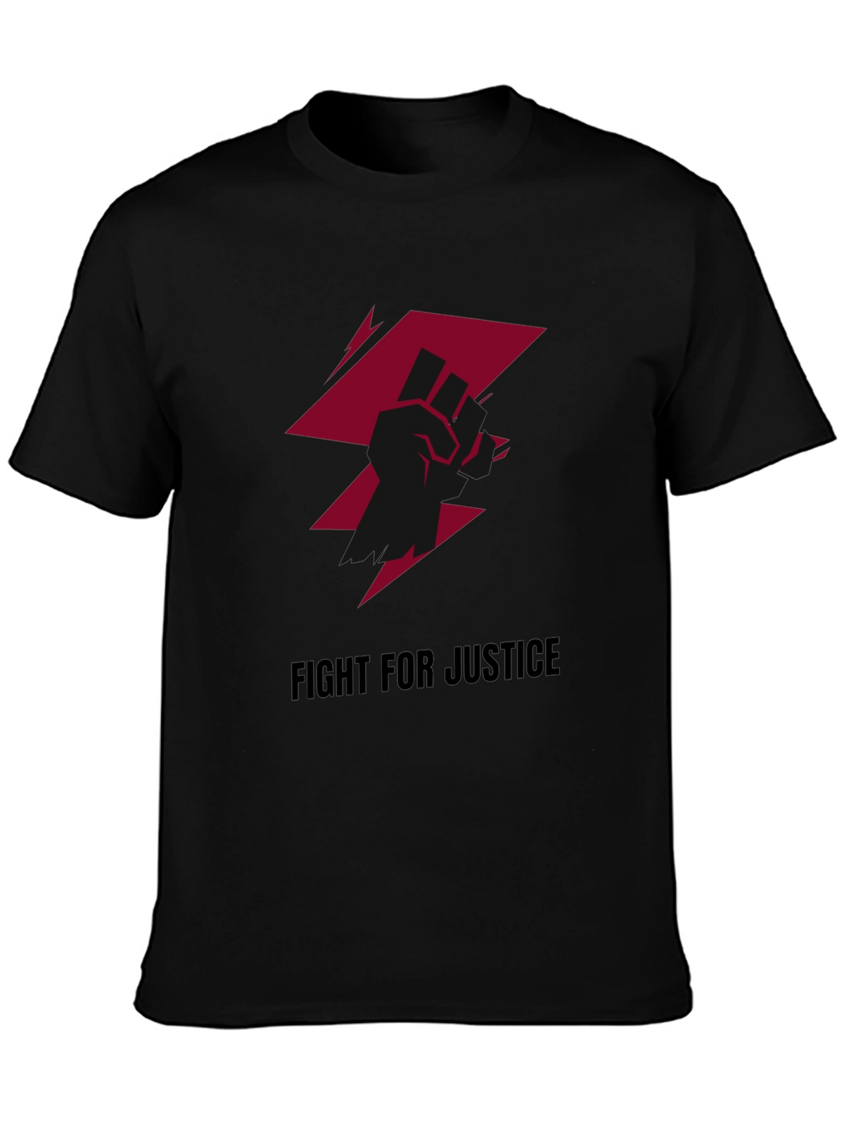 Fight For Justice Graphic Tee - Black