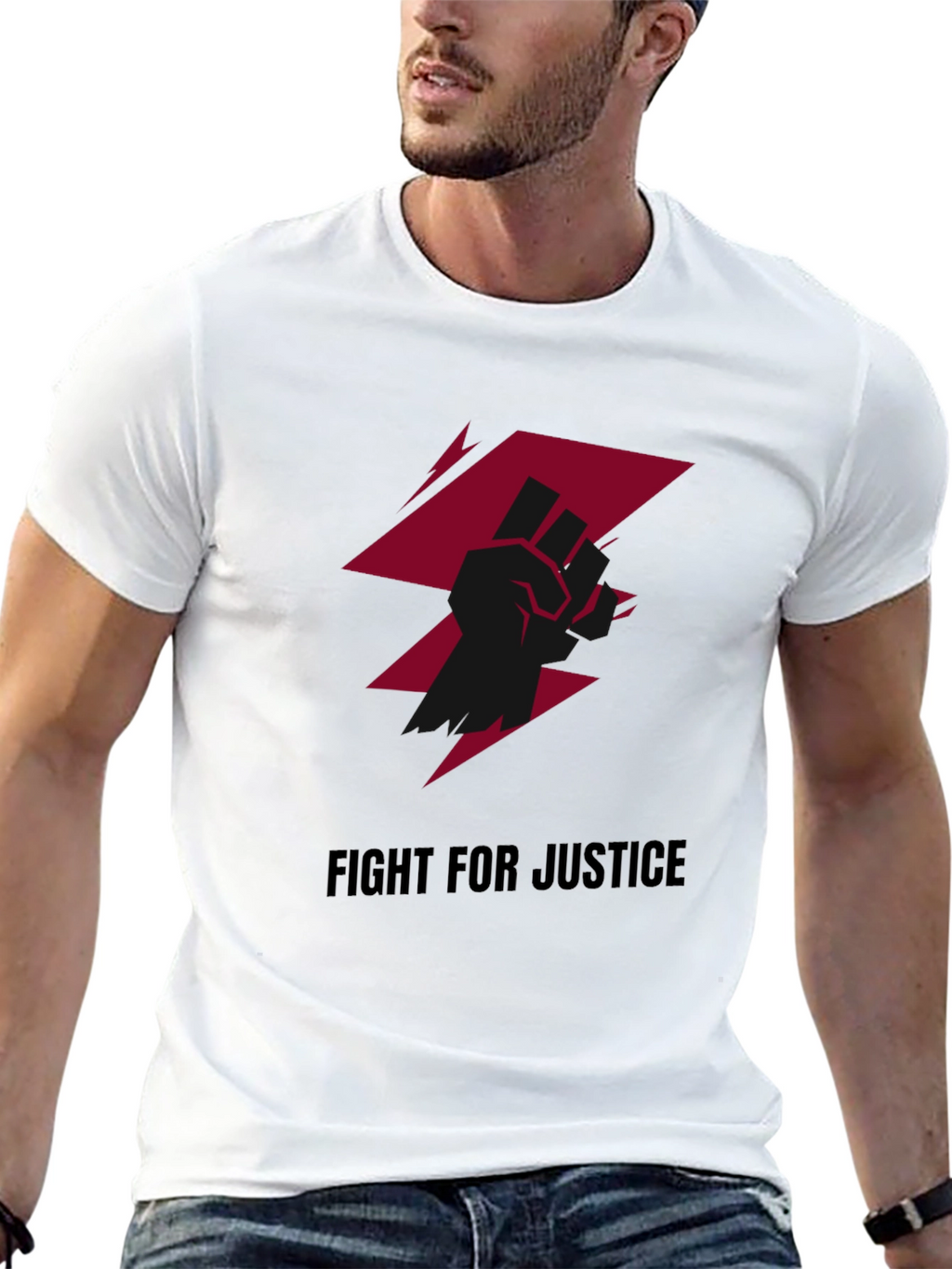 Fight For Justice Graphic Tee - Black