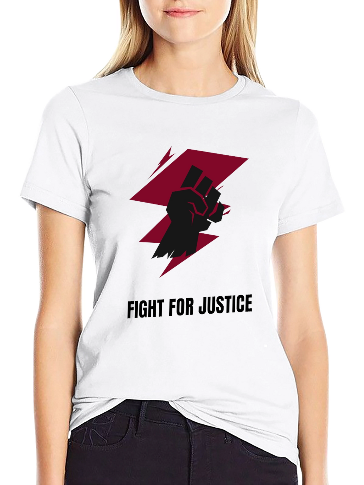 Fight For Justice Graphic Tee - Black