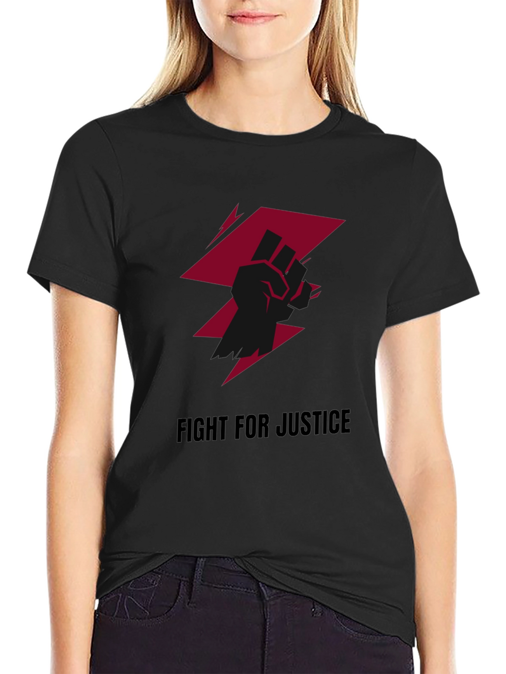 Fight For Justice Graphic Tee - Black
