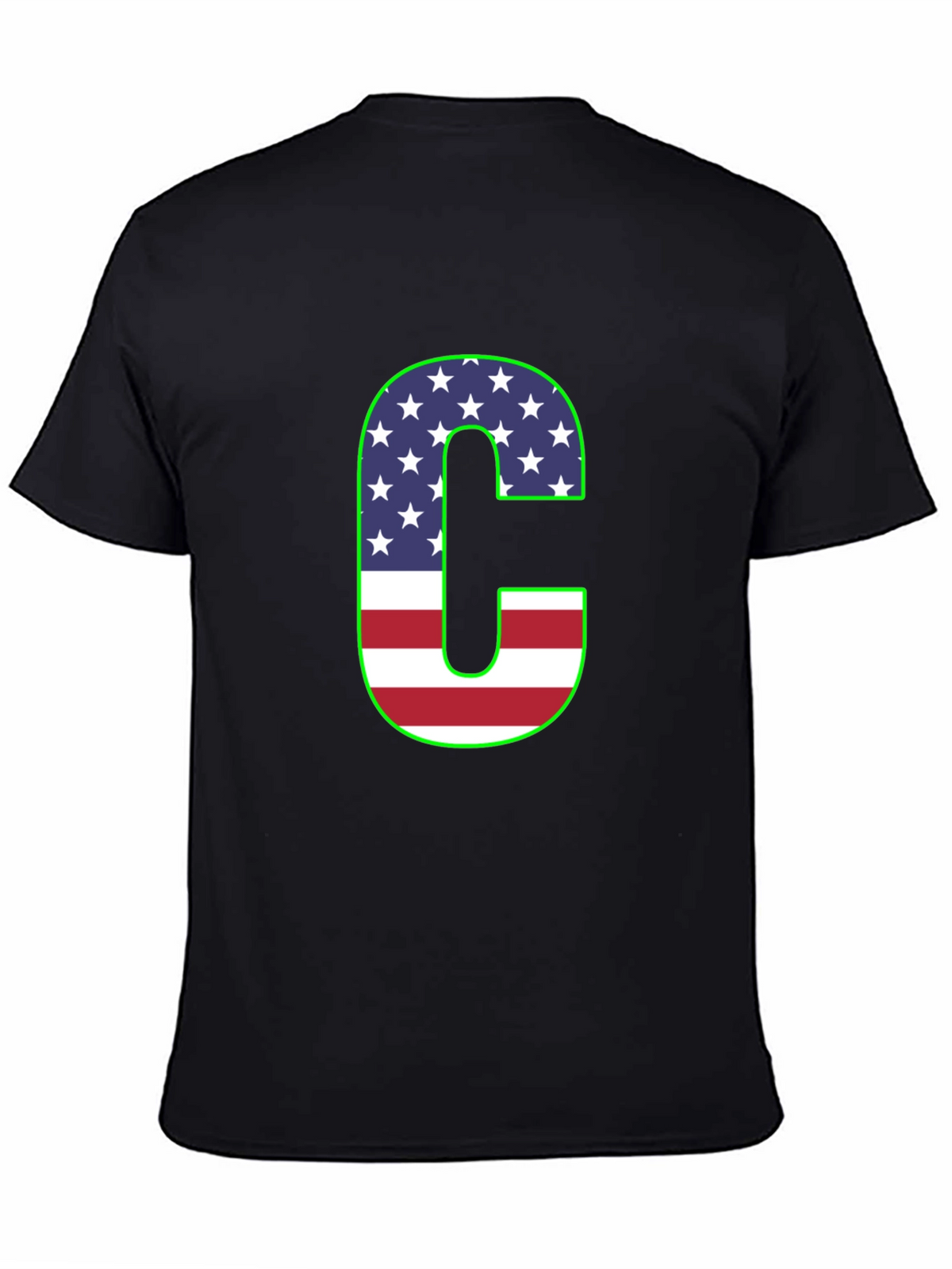 Letter C USA Flag T-Shirt - Patriotic Pride!