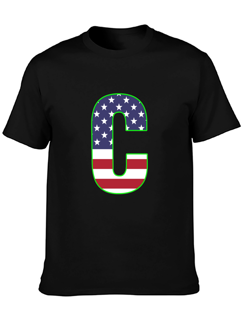 Letter C USA Flag T-Shirt - Patriotic Pride!