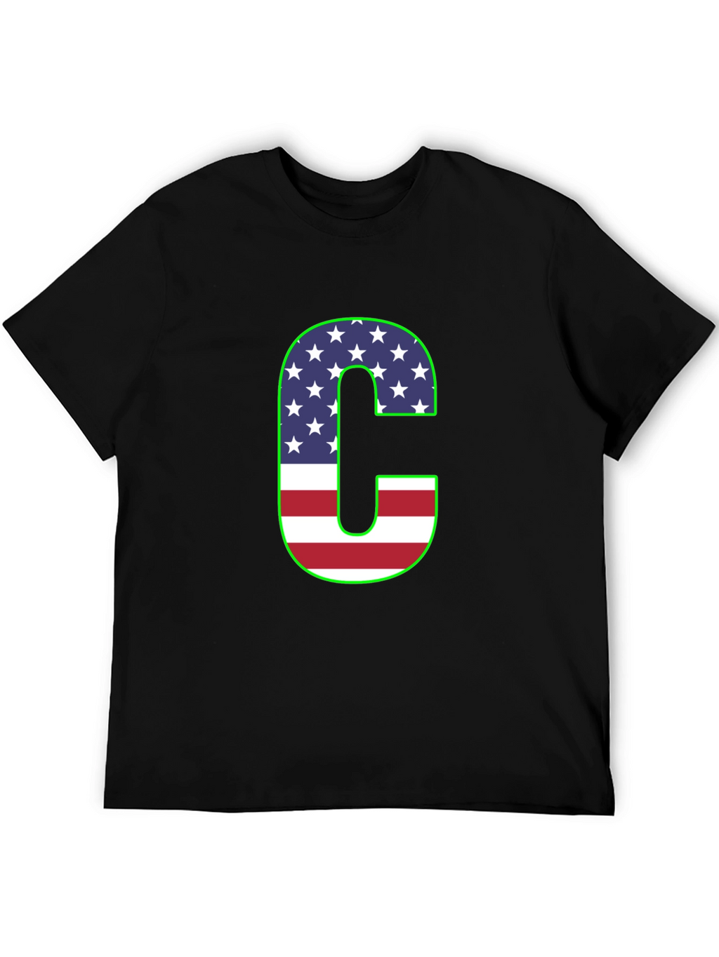 Letter C USA Flag T-Shirt - Patriotic Pride!