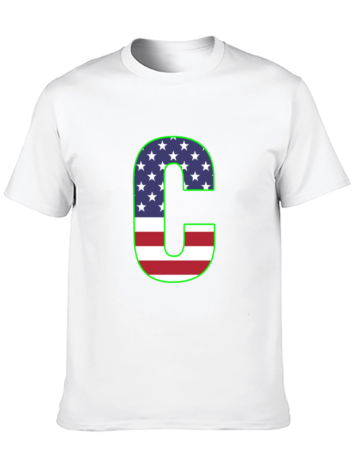 Letter C USA Flag T-Shirt - Patriotic Pride!