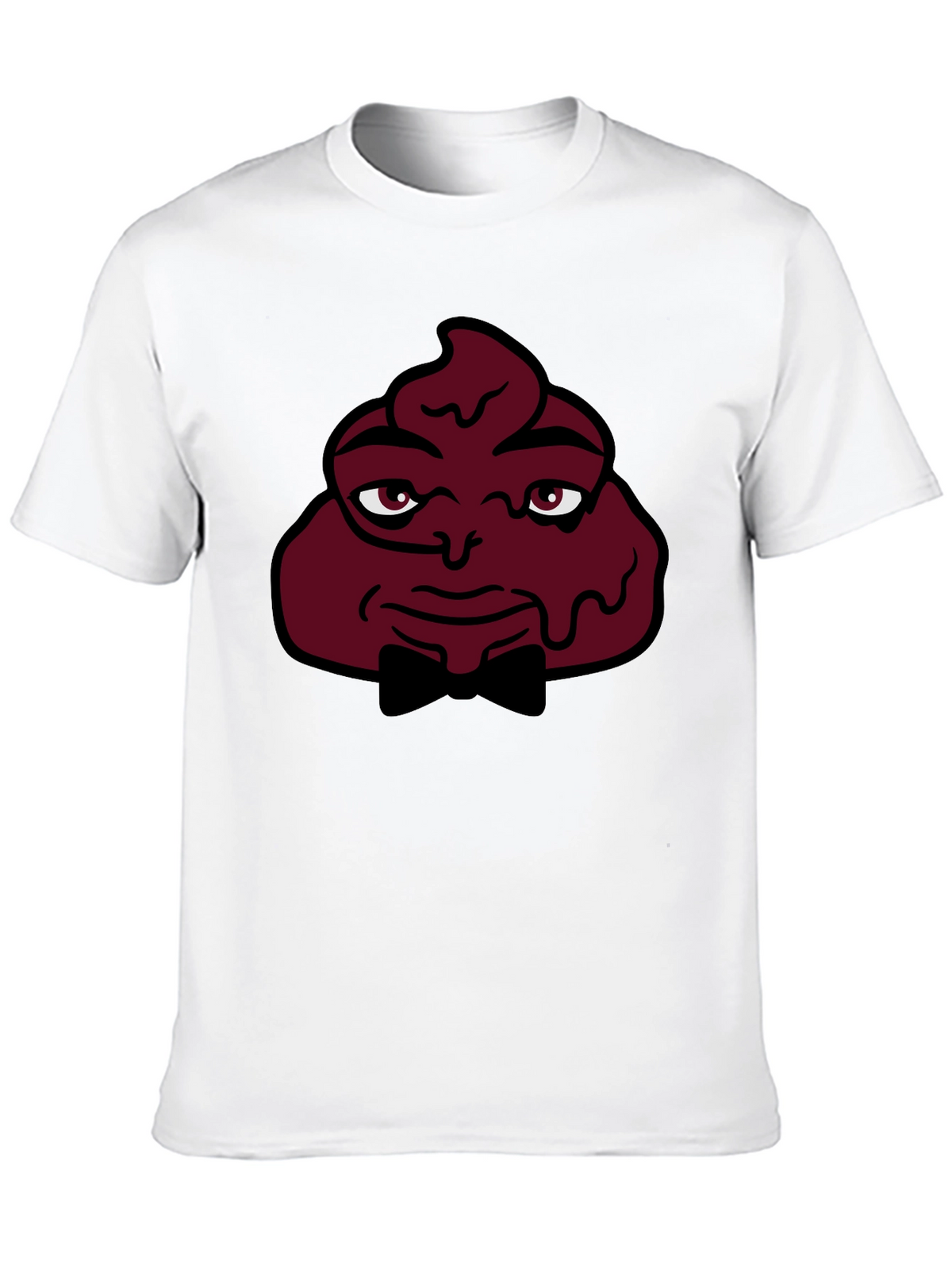 Funny Poop Emoji Man T-Shirt - Black