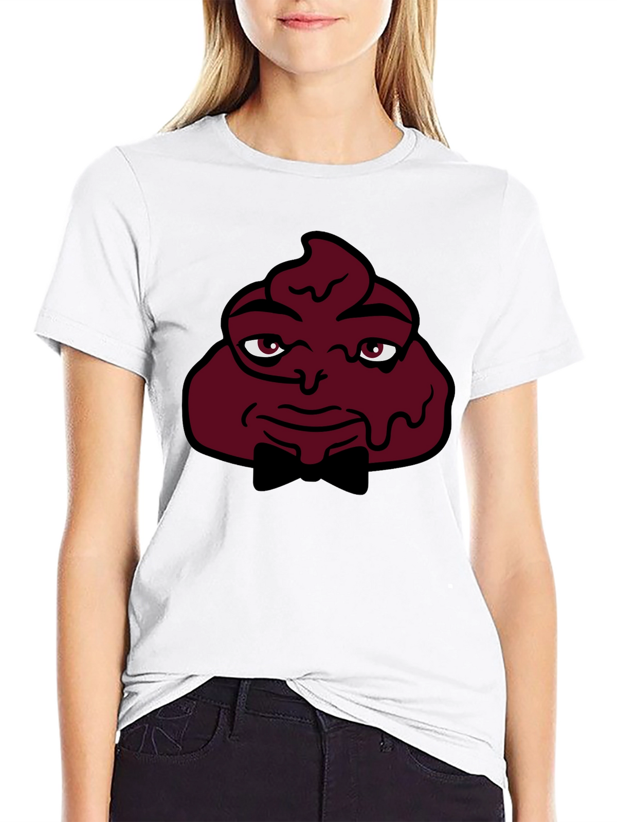 Funny Poop Emoji Man T-Shirt - Black