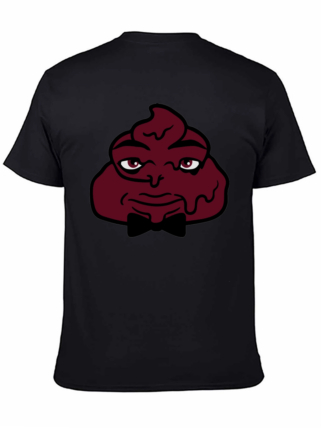 Funny Poop Emoji Man T-Shirt - Black
