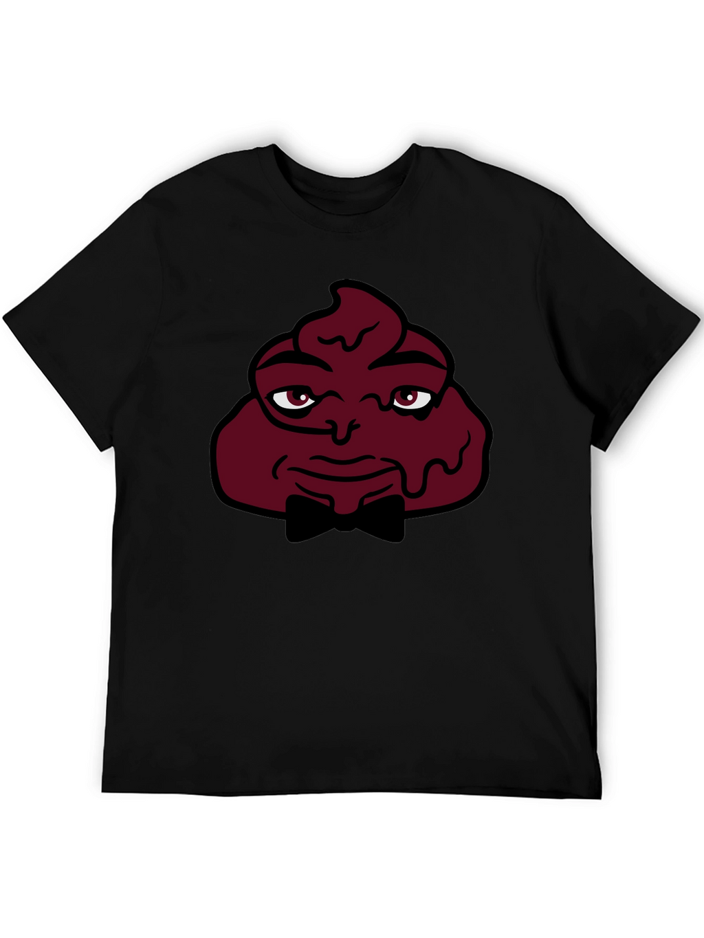 Funny Poop Emoji Man T-Shirt - Black