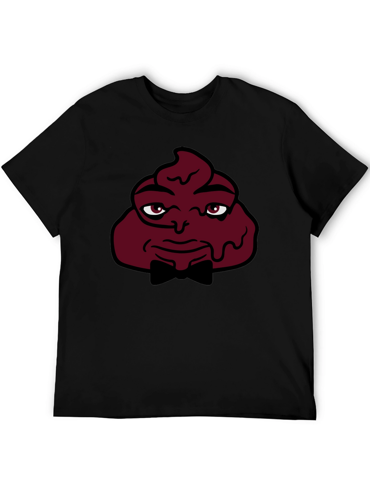 Funny Poop Emoji Man T-Shirt - Black