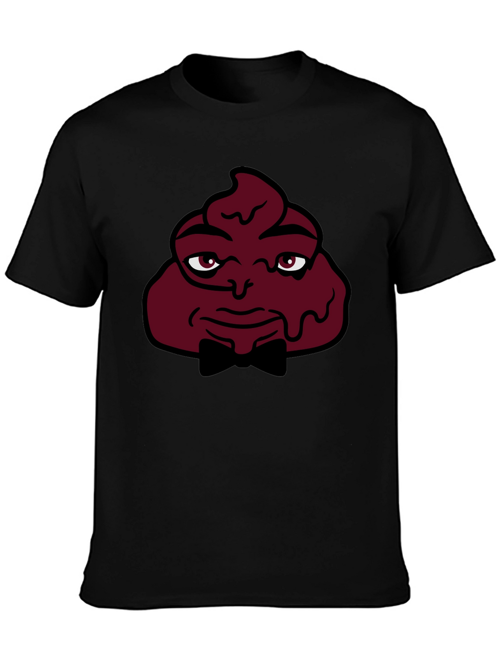 Funny Poop Emoji Man T-Shirt - Black