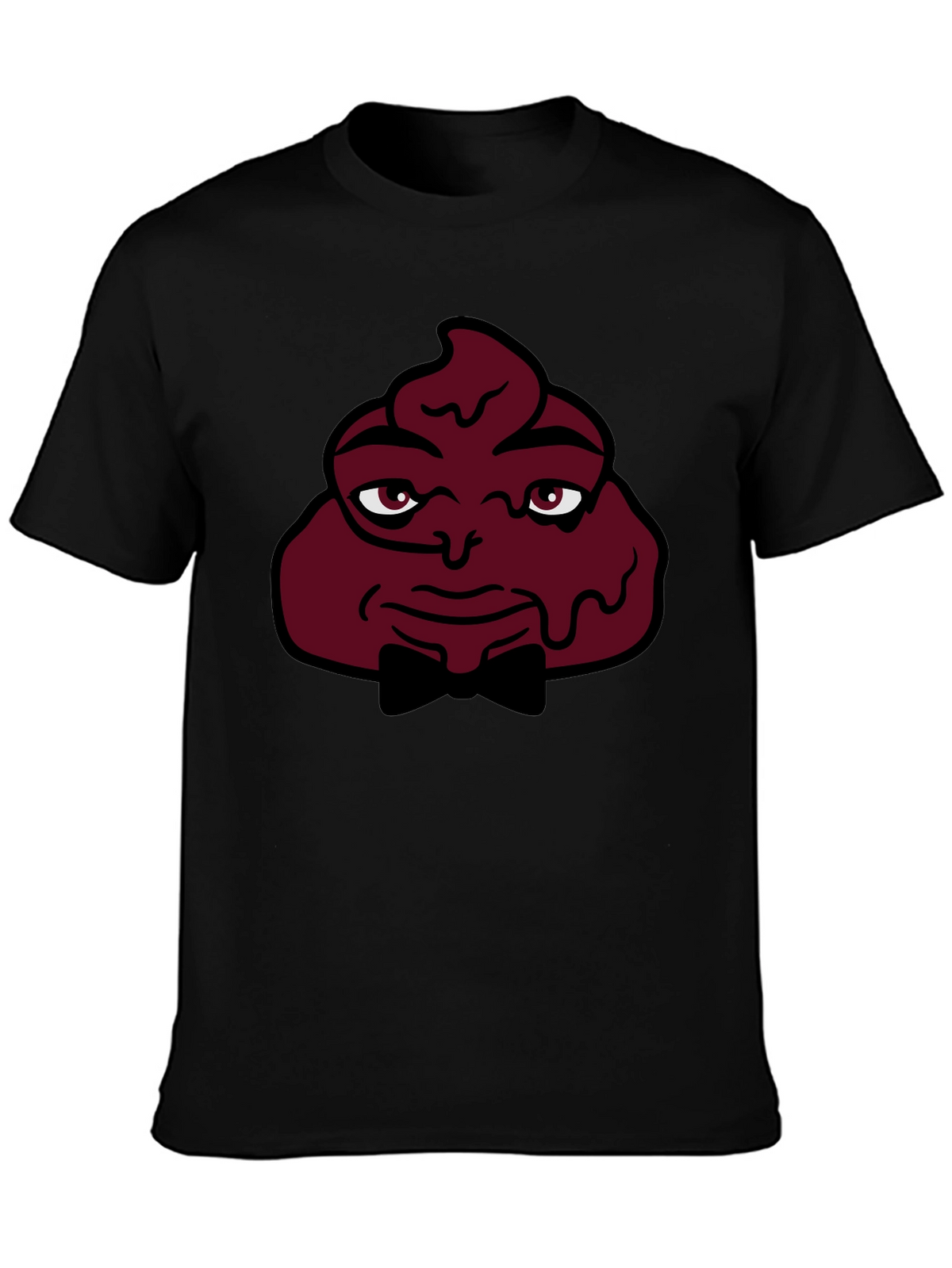 Funny Poop Emoji Man T-Shirt - Black