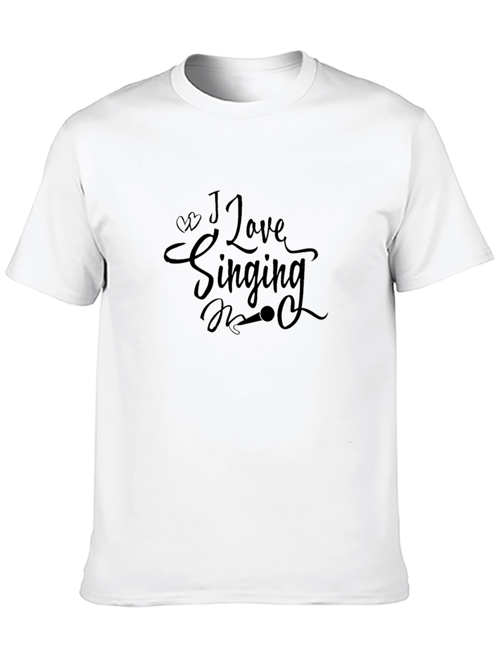 I Love Singing Black T-Shirt - Music Lovers Tee