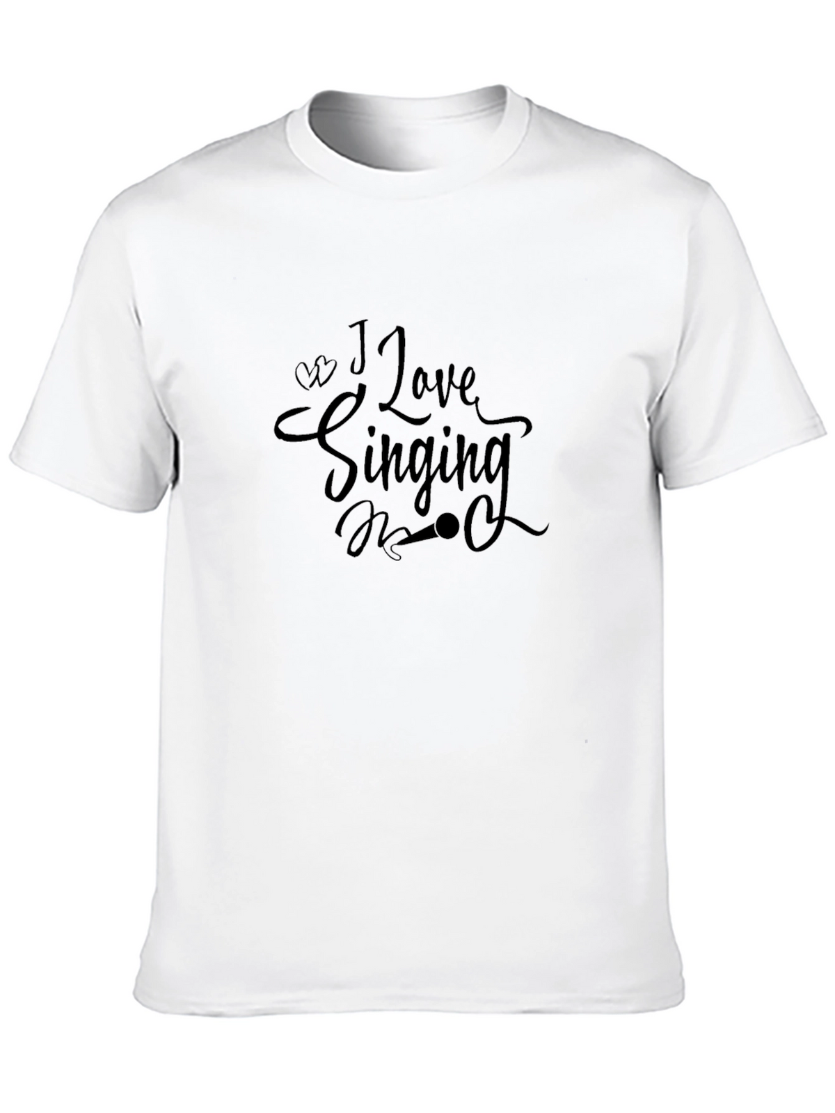 I Love Singing Black T-Shirt - Music Lovers Tee