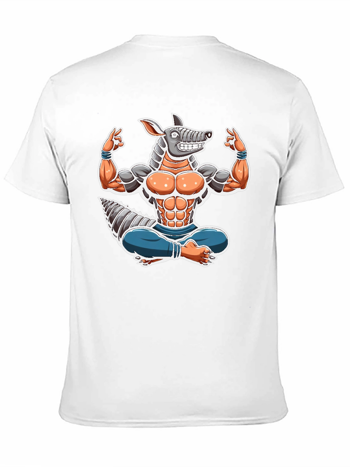 Armadillo Yoga Graphic Tee - Black Cotton T-Shirt