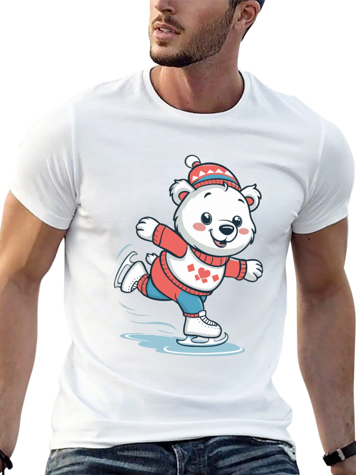 Ice Skating Bear T-Shirt