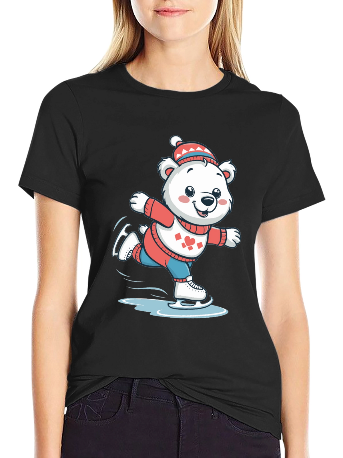Ice Skating Bear T-Shirt