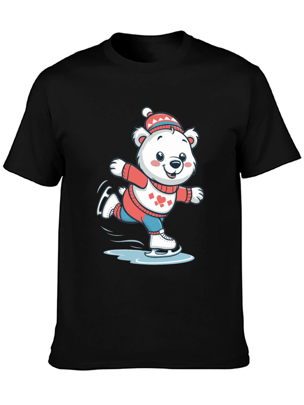 Ice Skating Bear T-Shirt