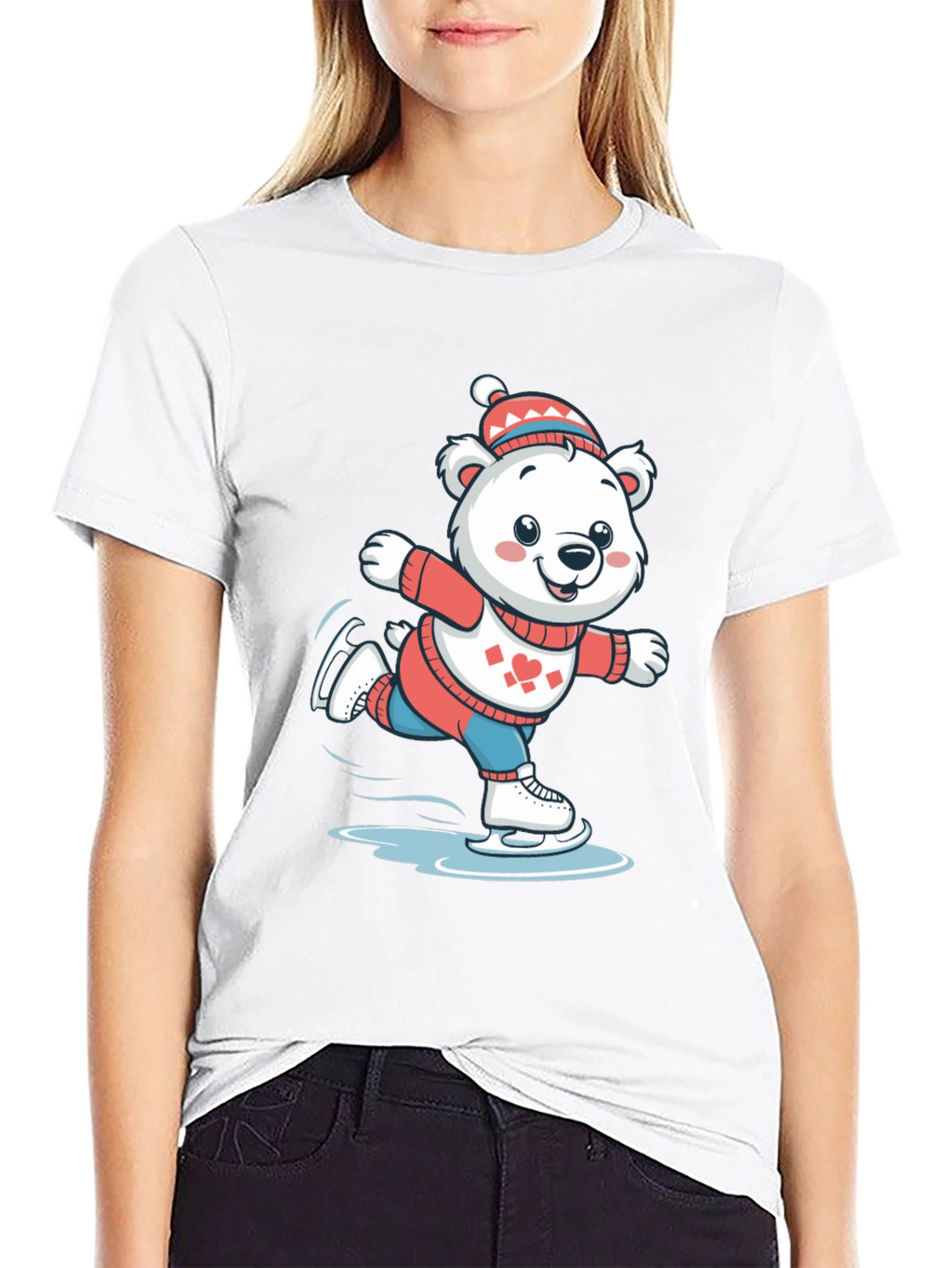 Ice Skating Bear T-Shirt
