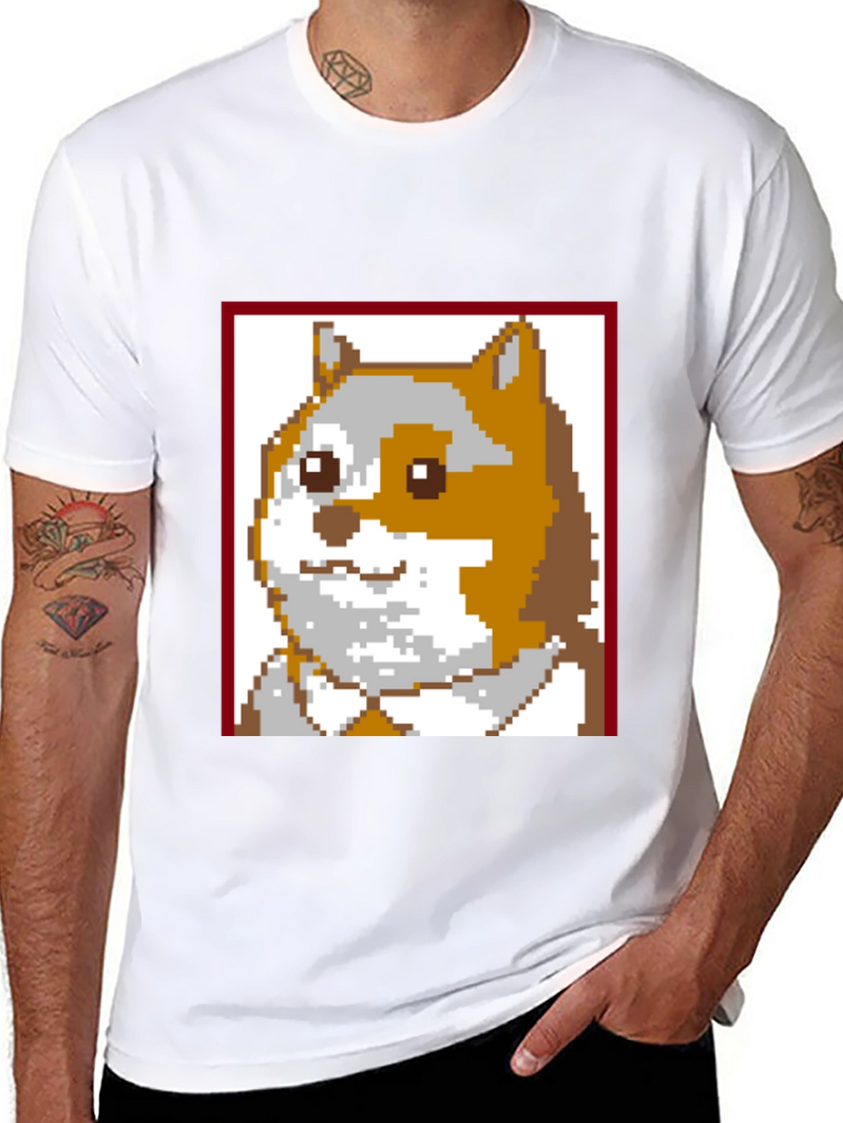 Pixel Doge T-Shirt - Classic Meme Tee