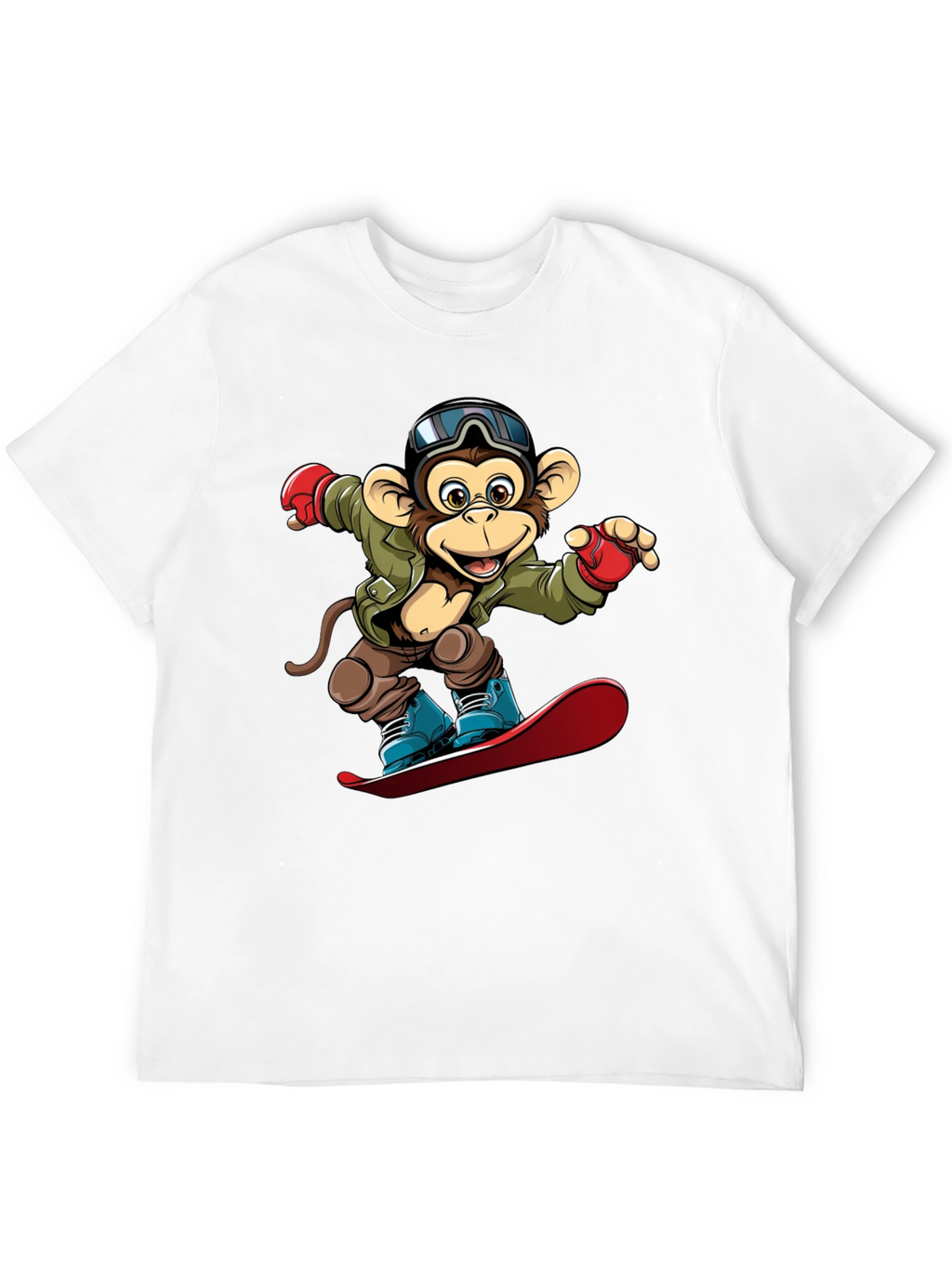 Monkey Snowboarder Graphic Tee