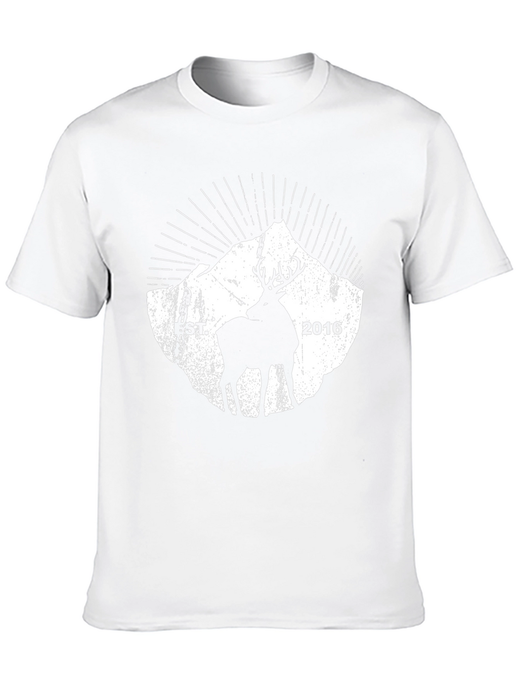 Mens Black Deer & Mountain Graphic Tee