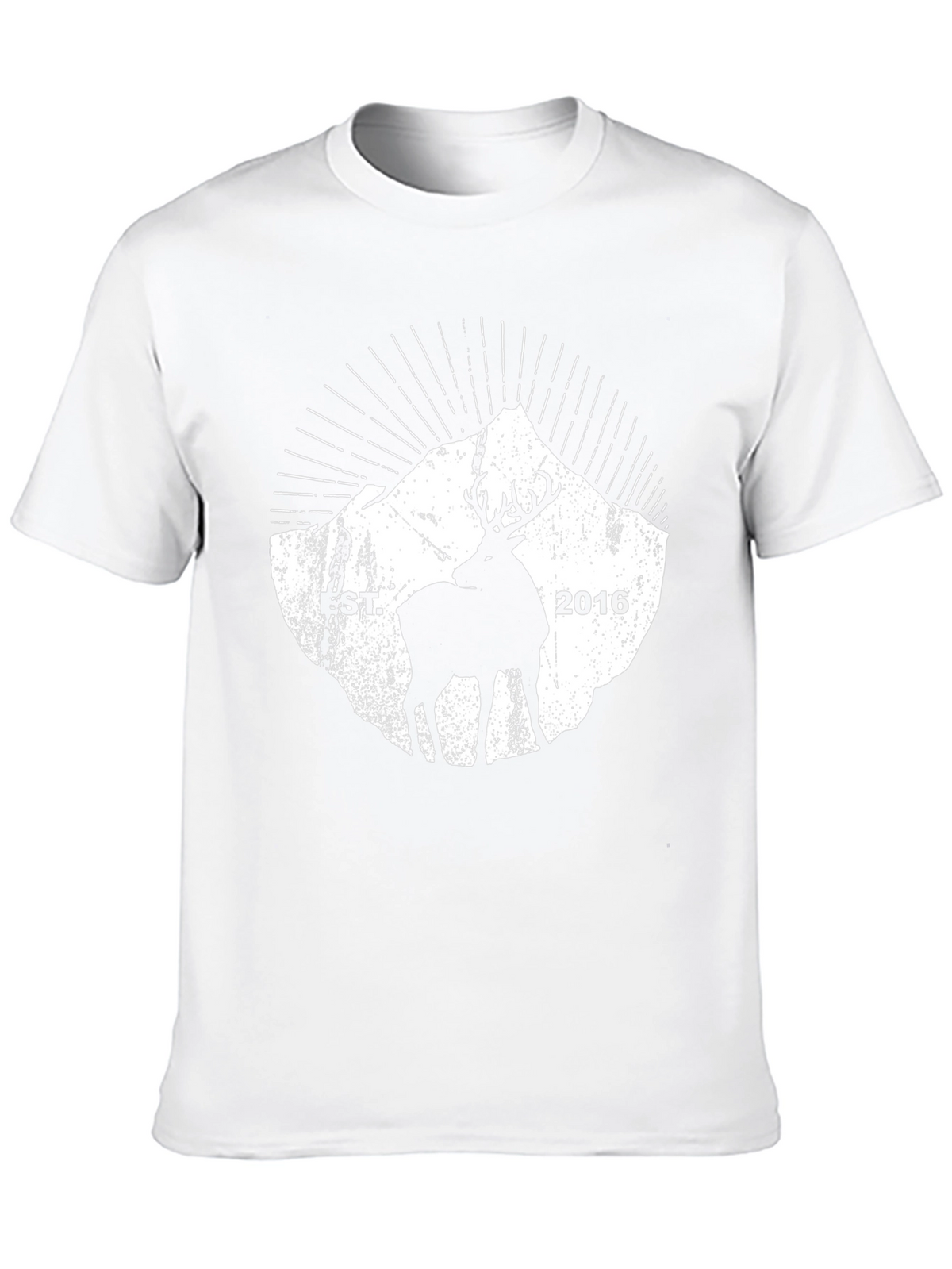 Mens Black Deer & Mountain Graphic Tee